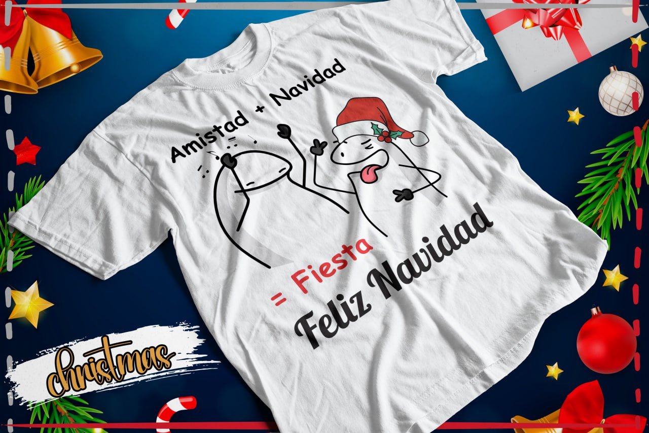Personajes Flork con mensaje de amistad y Navidad.
