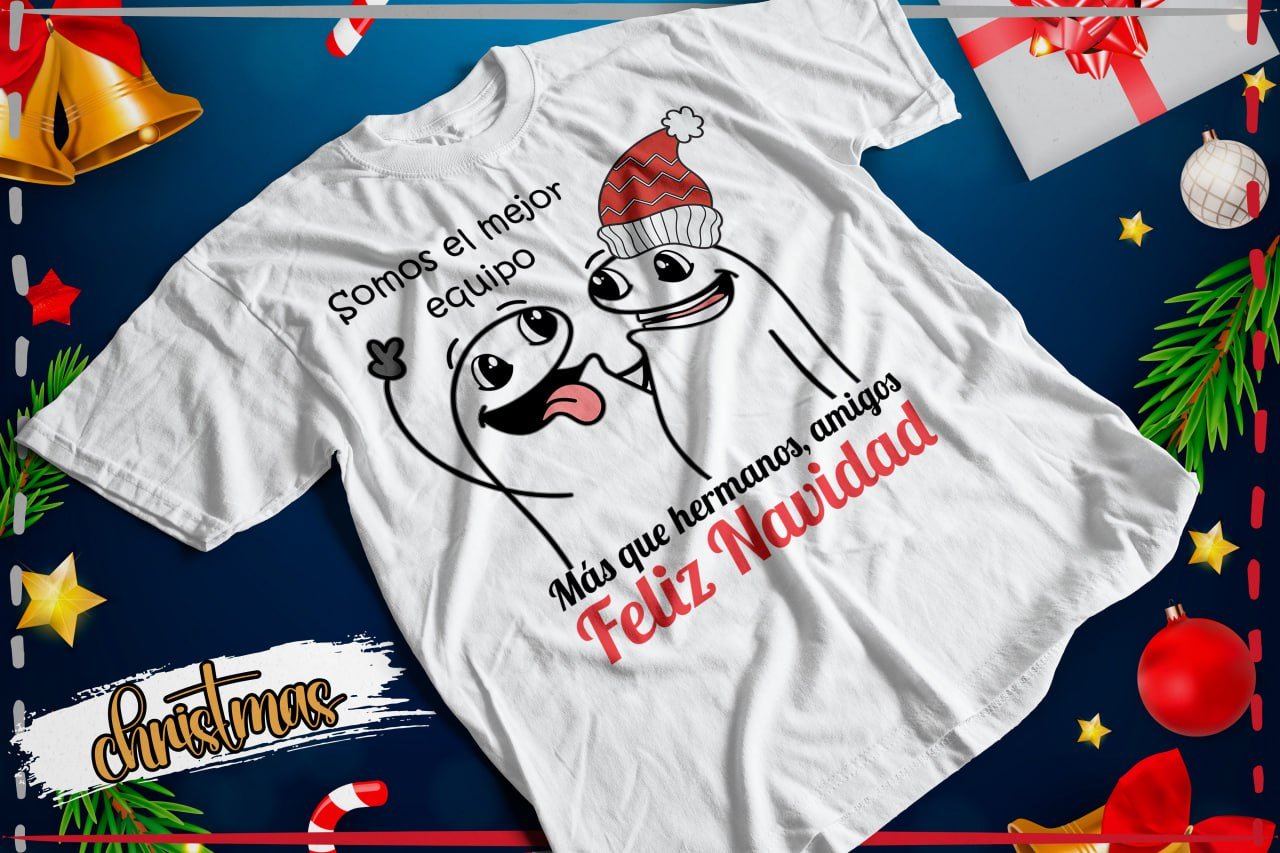 Dos personajes Flork con una frase sobre amigos y equipo.