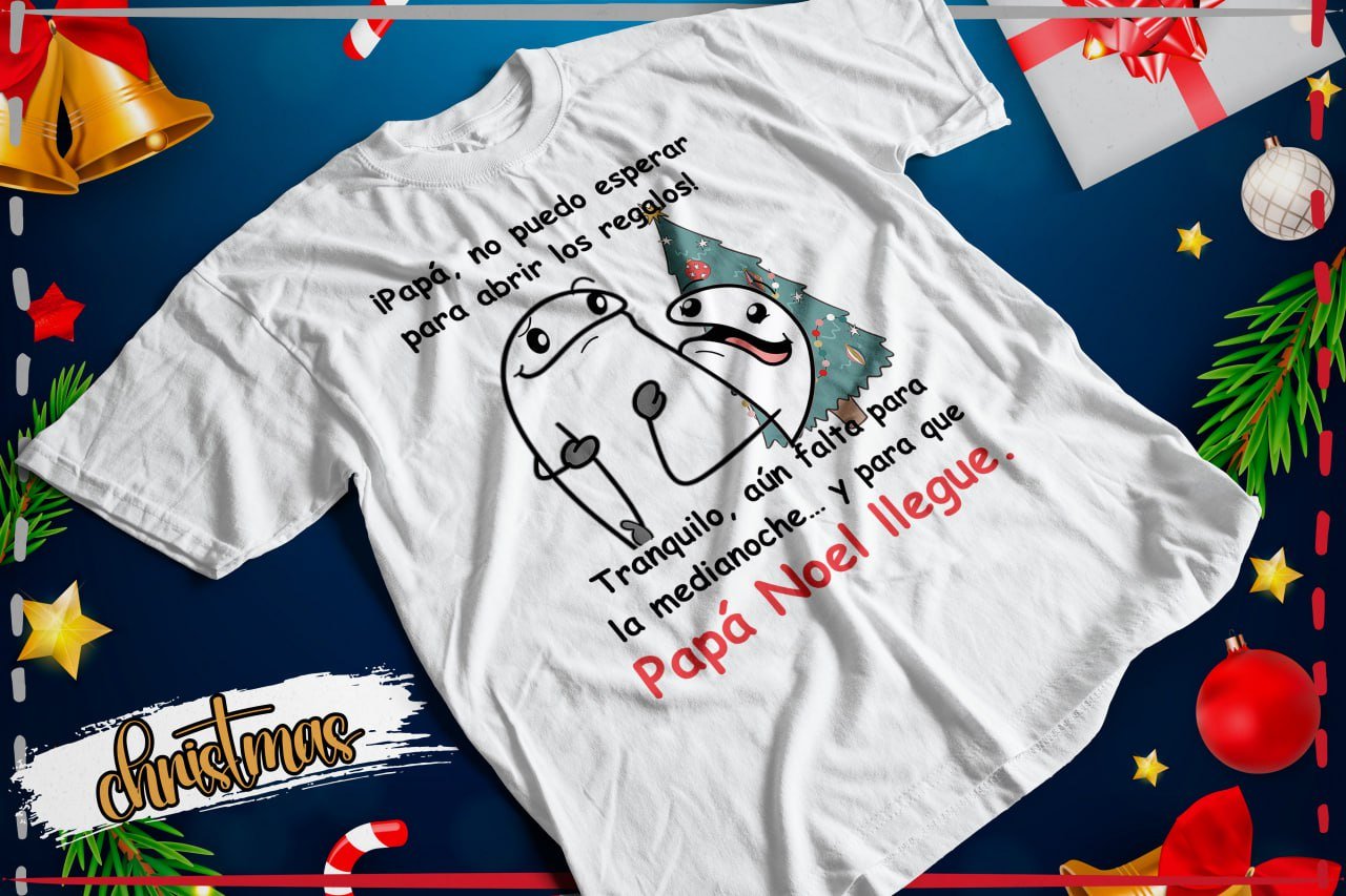 Personajes Flork con mensaje de humor sobre el regalo de Santa.