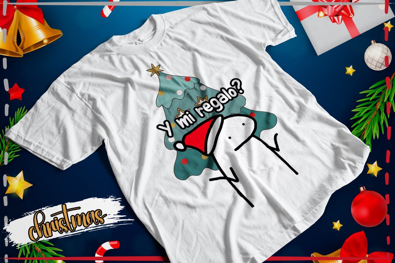 Flork con regalo y mensaje de humor navideño.