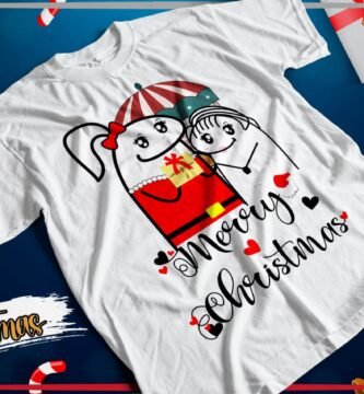 Flork en camiseta con regalo y Merry Christmas / Flork Christmas shirt design