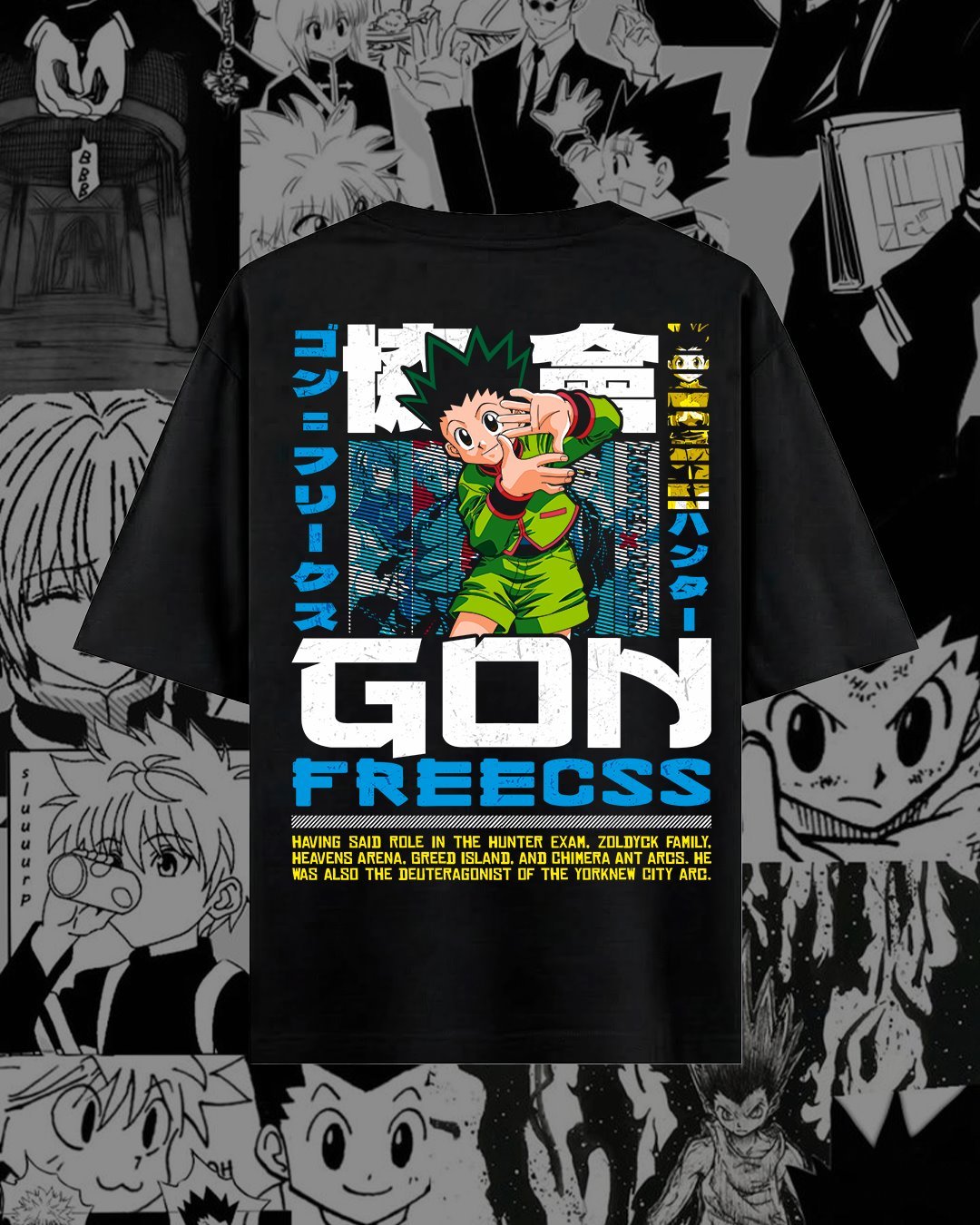 Diseño de Gon con nombre y tipografía grande.