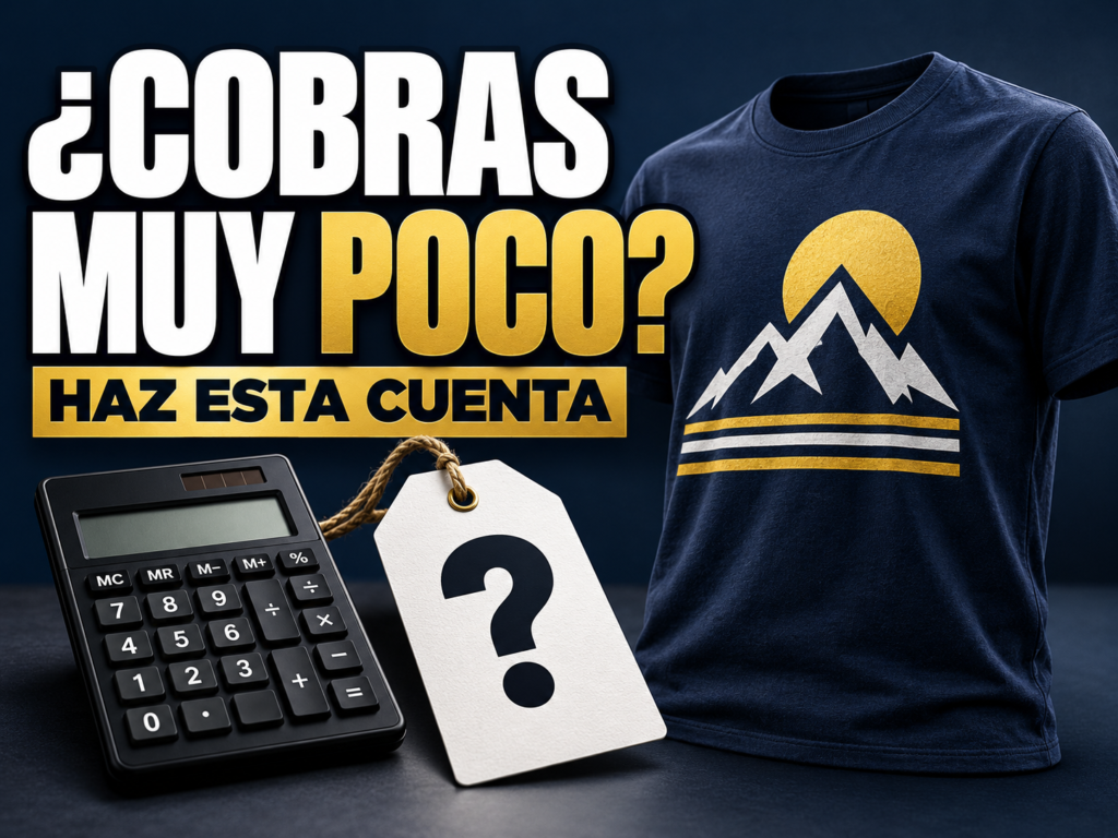 ¿Cobras muy poco? Camiseta, calculadora y etiqueta para aprender a poner precio